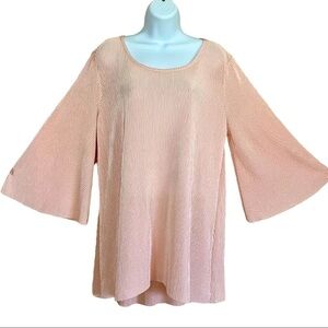 Cato Pink Flare Bell Sleeve Blouse Large